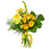 Yellow bouquet of roses and chrysanthemum. Hong Kong