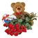 red roses with teddy and chocolates. Hong Kong